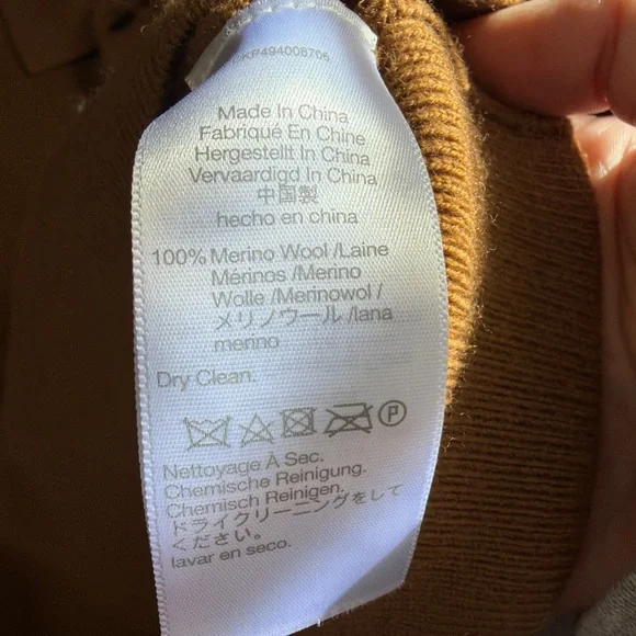 Madewell Men's Polo Sweater in Camel Brown - Picture 10 of 15